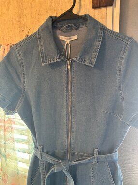 NO COMMENT JEAN JUMPSUIT NWT